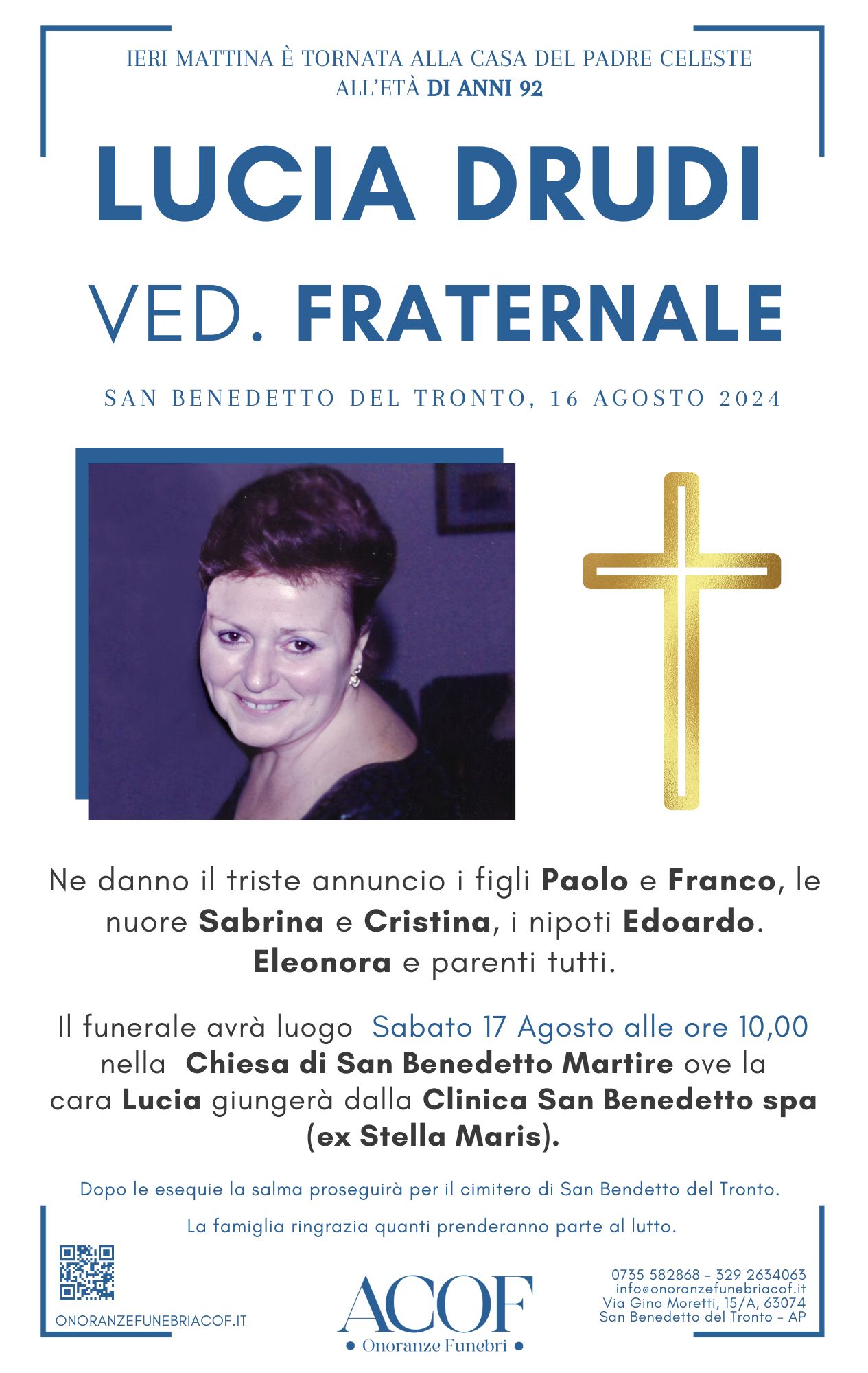 Drudi Lucia ved. Fraternale