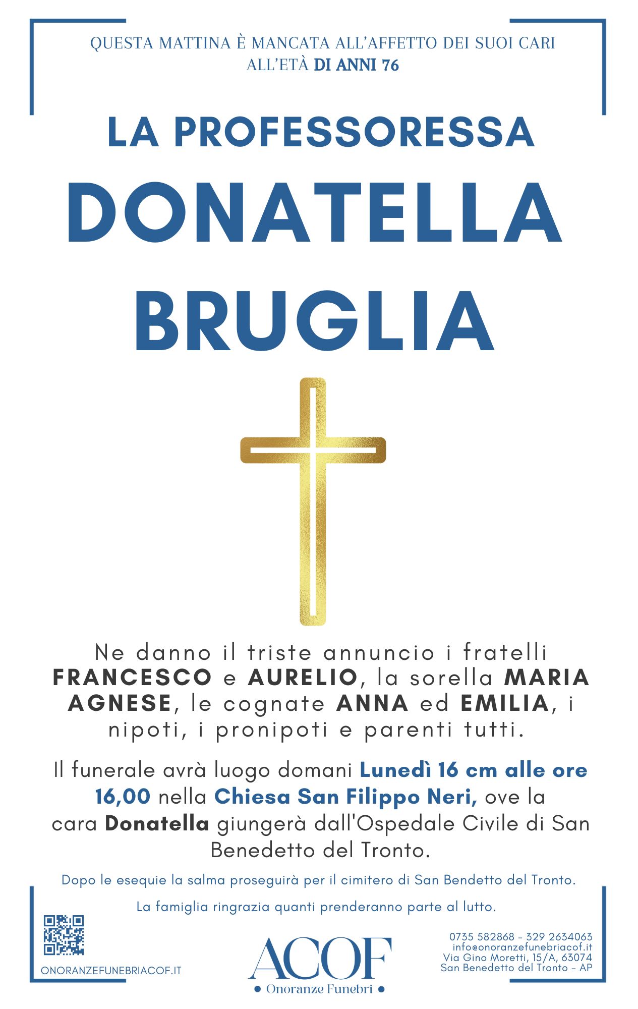 PROFESSORESSA BRUGLIA DONATELLA